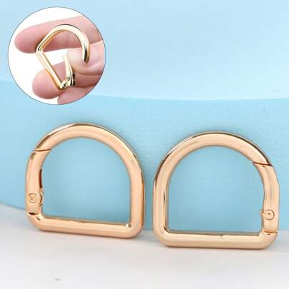 5pcs D-Ring Spring Snap Clips Connectors, Suitable For Belts, Backpacks, Handbags, Wallets, Keychains, Carabiners