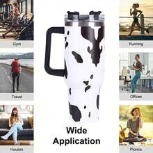 40 Oz Tumbler With Handle And Straw Lid, 100% Leak-Proof Travel Coffee Mug, Stainless Steel Insulated Cup For Beverages, Keeps Cold For 12Hrs Or Hot For 6 Hrs, Dishwasher SafeFor Men Women Outdoor Camping Driving, Gift - trắng - Xem 7