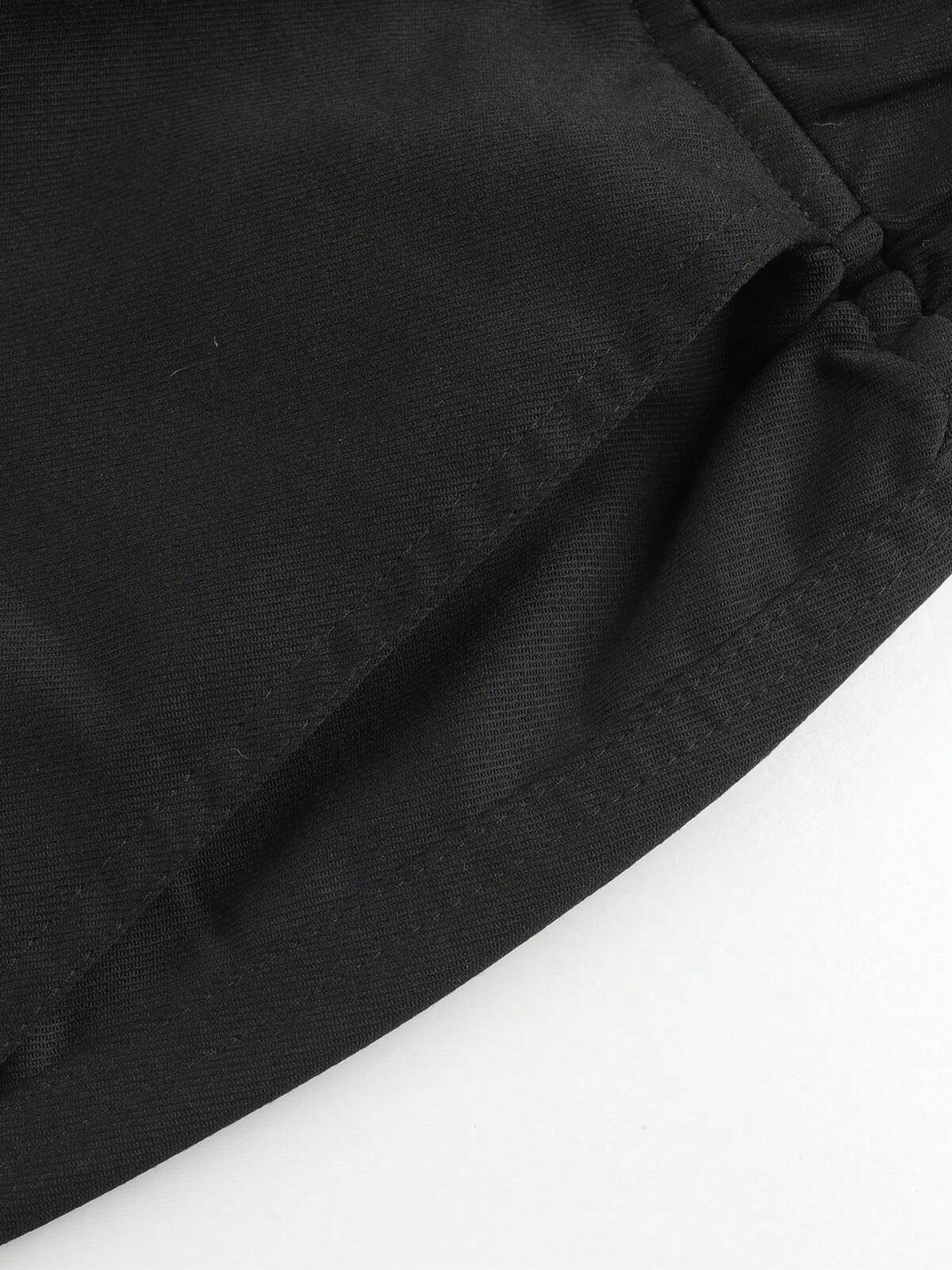 3 pièces Ensemble de shorts cargo de sport décontractés pour adolescents, printemps et automne 6