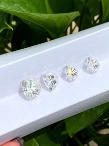 1 stuk High-End 1 karaat D-GH kleur Moissanite losse, fantasierijke geslepen asymmetrische driehoekige diamant voor sieradeninstellingen - ring, oorbellen