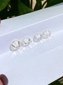 1 stuk High-End 1 karaat D-GH kleur Moissanite losse, fantasierijke geslepen asymmetrische driehoekige diamant voor sieradeninstellingen - ring, oorbellen