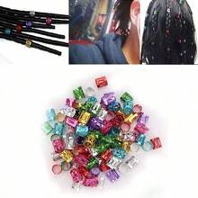 100Pcs Dreadlocks Beads Hair Braid Rings Clips Dread Locks Hair Braiding Metal Cuffs Decoration Locs Accessories Multicolor - Multicolor - View 3