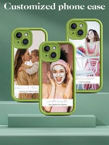 Ốp lưng điện thoại bảo vệ toàn thân bằng silicon có họa tiết văn bản tùy chỉnh màu xanh lá cây tương thích với Apple IPhone 15/14/13/12/11 Pro Max - màu xanh lá - Xem 6