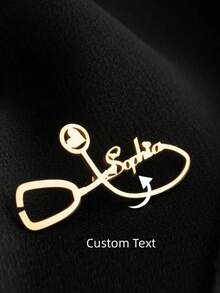 1 chiếc ghim cài áo cá nhân, ghim nhãn y tá bác sĩ tùy chỉnh, huy hiệu ID, sự lựa chọn lý tưởng để làm quà tặng - vàng vàng - Xem 10