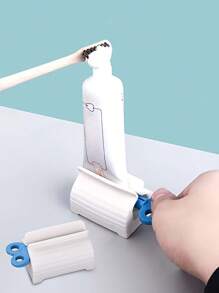 2pcs-Creative Manual Toothpaste Squeezer, Hand Cream & Cosmetic Toothpaste Storage Rack, Toothpaste Clip, Bathroom Accessories, Suitable For Washbasin, Bathroom Decor, Bedroom, Living Room, Christmas Decorations, Great Home Gift - Green - View 10