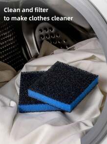 洗衣机用可重复使用绒毛和宠物毛发清洁海绵、防缠绕清洁海绵、绒毛去除器、洗衣设备清洁剂 - 彩色 - 查看 6