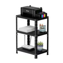 Compact Steel Shelf With 3 Shelves - Capacity 45kg - 65cm X 45cm X 30cm - Black - View 1