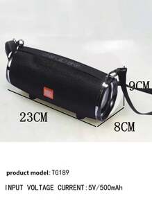 1pc Portable Wireless Speaker - Black - View 10