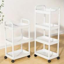 1 szt. Wielofunkcyjny mobilny wózek do przechowywania, wielopoziomowy mały stojak z organizerem na wózki z kółkami do łazienki, sypialni, kuchni, gospodarstwa domowego, bezwonny, bez baterii, bez wtyczek