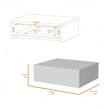 Vienna Floating Nightstand, Sleek Wall-Mounted Design With Spacious Drawer Storage,Yifei Store