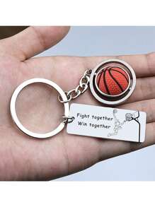 1 件定制篮球吊坠钥匙扣运动励志篮球爱好者礼物，适合送给男朋友、丈夫、家人、朋友、生日、假期/节日、学校、返校礼物的独特礼物 - 彩色 - 查看 4