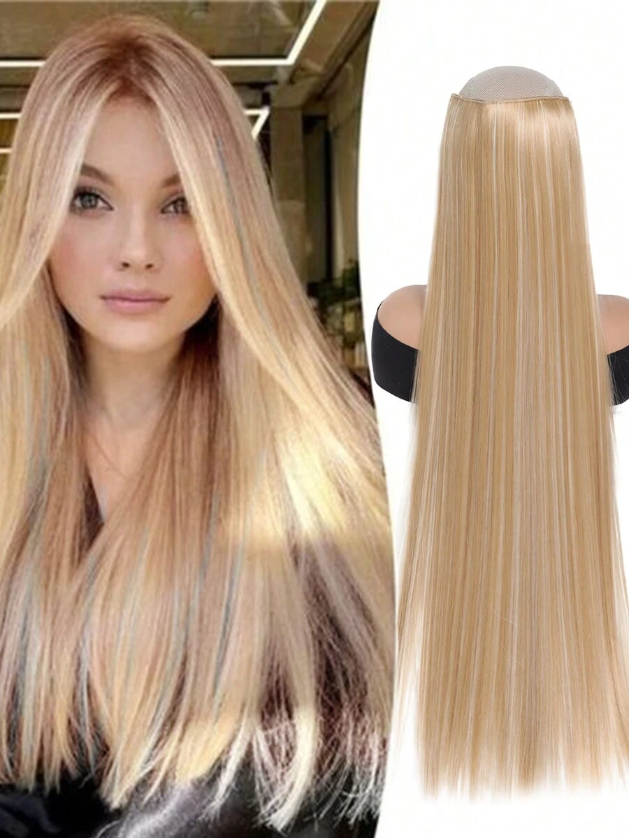 40-Inch Long Straight Clip-In Synthetic Hair Extensions For Women/Girls, Suitable For Various Occasions Including Music Festivals, Holidays And All Seasons, Piano Color Hair Extensions
