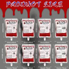 万圣节血袋饮料，10 个万圣节节日血袋饮料袋，250 毫升/150 毫升新奇万圣节饮料袋，适用于僵尸吸血鬼派对，带漏斗和挂钩，圣诞节 - 多色 - 查看 2