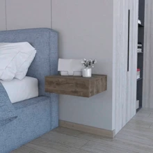 Vienna Floating Nightstand, Sleek Wall-Mounted Design With Spacious Drawer Storage,Yifei Store