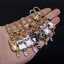 1pc Cute Cartoon Cat Tail Keychain Alloy Pendant For Phone Bag Keyring - Multicolor - View 8
