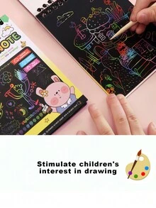 DIY Scraping Painting Colorful Drawing Book, Amusing Scraping Paper Art Book - Multicolor - View 11
