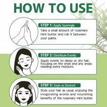 GZE 迷迭香薄荷护发和强根黄油 - 天然增厚和修复损伤，让头发更强壮、更健康，去头皮屑 - 墨綠色 - 查看 5