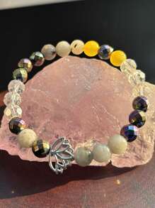 1入組七輪防護手鍊，天然石材，保護你的光環免受負能量侵害，男女皆適用，蓮花瑜珈手鍊完美珠寶禮物 - Bracelet - 查看 6