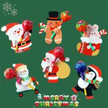 25pcs/50pcs/150pcs/300pcs Christmas Lollipop Decoration Cards, No Candy Included, Christmas Theme Creative Designs: Snowman, Gingerbread Man, Christmas Stocking, Santa Claus, Penguin Lollipop Cards, Christmas Party Decorations, Lollipop Paper Cards DIY Decor, Christmas Party Gifts & Supplies Christmas Christmas Decorations Christmas Pajamas Christmas Gifts Christmas Decor - Multicolor - View 4