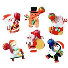 25pcs/50pcs/150pcs/300pcs Christmas Lollipop Decoration Cards, No Candy Included, Christmas Theme Creative Designs: Snowman, Gingerbread Man, Christmas Stocking, Santa Claus, Penguin Lollipop Cards, Christmas Party Decorations, Lollipop Paper Cards DIY Decor, Christmas Party Gifts & Supplies Christmas Christmas Decorations Christmas Pajamas Christmas Gifts Christmas Decor - Multicolor - View 7