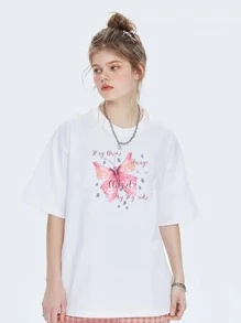 Oversized Women's Premium 100% Cotton Plus-Size T-Shirt - trắng - Xem 1