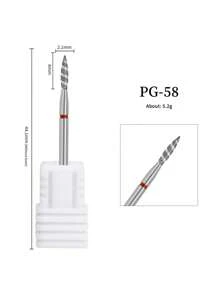 1pc Diamond Spiral Nail Drill Bit For Manicure, Small Pocket, Russian Style Pre-Treatment, Abrasive Grinding Head - Multicolor - View 14