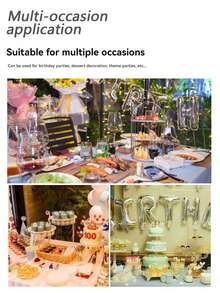 Zestaw 48 elementów, Zestaw tacek na papier urodzinowy z nadrukiem na gorąco, Talerzyki imprezowe, Jednorazowe tacki na papier imprezowy, Zestawy jednorazowej zastawy stołowej, Zastawa stołowa, Tacki na papier do ciasta, Nadaje się do dekoracji urodzinowych, Zestaw akcesoriów na przyjęcie urodzinowe, Dekoracje świąteczne, Dekoracje świąteczne, Prezenty i dekoracje świąteczne, Dekoracje S