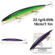 1pc Fishing Lure 18cm/7.1in Floating Long Minnow Sea Artificial Sea Fishing Bait
