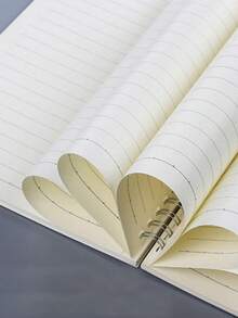 1pc A5 Size Spiral Notebook With 80 Pages, Lined - White - View 8