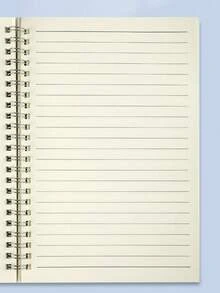 1pc A5 Size Spiral Notebook With 80 Pages, Lined - White - View 2