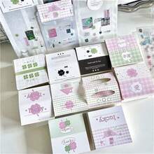 10pcs Cute Green And Pink Four Leaf Clover Card Header Photo Card Packaging Materials - Color - View 5