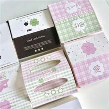 10pcs Cute Green And Pink Four Leaf Clover Card Header Photo Card Packaging Materials - Color - View 3