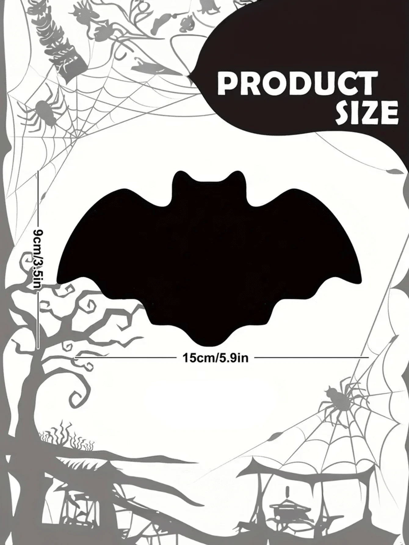 10pcs Halloween Bat Cup Coasters, Black Felt Drink Coasters, NonSlip