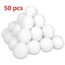 Bộ 20/50 đồ trang trí cây thông Noel Bộ trò chơi ném bóng tuyết trong nhà, Trò chơi ném bóng tuyết tương tác, Đồ chơi tuyết giả chân thực cho kỳ nghỉ đông Giáng sinh 2 inch dành cho trò chơi ném bóng tuyết trong nhà và ngoài trời, Đồ trang trí Giáng sinh, Giáng sinh - trắng - Xem 10