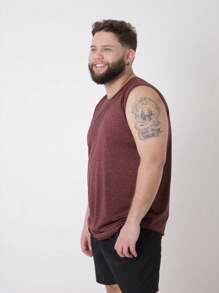 Kit 3 Men's Machão Regatta T-Shirts Plus Size Dry Fit Anti-Sweat Fabric Gym - 深灰色 - 查看 3