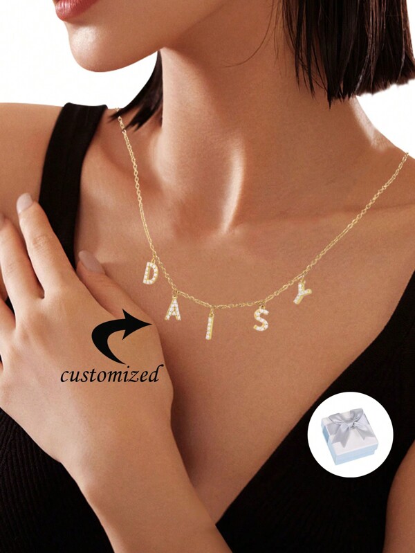 Customized Faux Pearl Name Necklace For Women 26 Letter Initial Necklace Gift For Her Silver,Gold Stylish,Fall Fashion,Contracted,Simple,Casual,Vintage,Cuties Custom,Personalized,Unique Ideal Gifts For Her Girlfriend,Mom,Family,Friends,Daughter,Her,Grandparents For Anniversaries,For Birthdays,For Daily Wear,For Prom,For Mother's Day,For Valentine's Day,For Graduation,For Weddings,Black,Silver,Gold,Stylish,Colorful,Vintage,Simple,Unisex,Casual,Cuties,Custom,Personalized,Unique,Ideal Gifts For Him,Ideal Gifts For Her,Her,Boyfriend,Girlfriend,Dad,Mom,Family,Friends,For Anniversaries,For Birthdays,For Graduation,For Prom,For Party