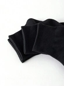 5双装男士高弹力中筒袜，适合日常穿着、居家穿着、跑步、健身、篮球等运动，四季皆宜，尤其适合圣诞节、冬季和寒冷环境。 - 黑色 - 查看 5