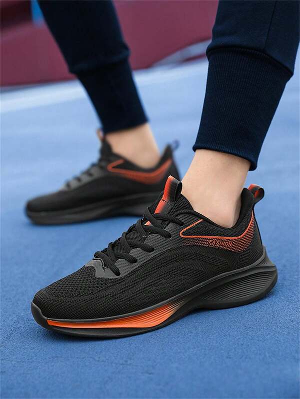 Męskie oddychające sportowe buty do biegania, cholewka z dzianiny, lekka, amortyzująca miękka podeszwa, wszechstronne tenisówki do biegania na co dzień