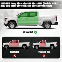 Running Boards For 2007-2018 For Chevy Silverado/Sierra 1500 2500 3500 Crew Cab Side Step