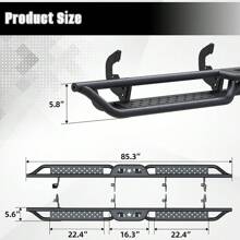 Running Boards For 2007-2018 For Chevy Silverado/Sierra 1500 2500 3500 Crew Cab Side Step