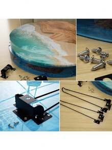 1pc Extra Large Resin Table Mold, 7-14 Inch Round Silicone Epoxy Resin Mold, Suitable For River Table, DIY Crafts, Cutting Board, Desktop Decor - White - View 7