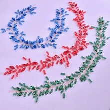 1 Băng đô xoắn thủ công mềm mại đính đá màu đỏ/xanh lá/xanh dương dành cho nữ, thích hợp cho đám cưới, tiệc tùng, biểu diễn trên sân khấu và phụ kiện chụp ảnh - Nhiều màu - Xem 12