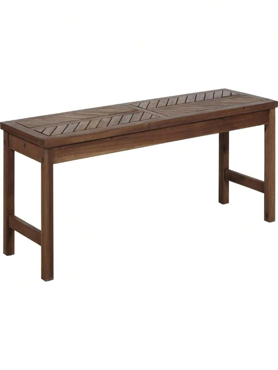 Walker Edison Furniture OWB53VINDB 53 In. Modern Patio Dining Bench, Dark Brown - Nhiều màu - Xem 1