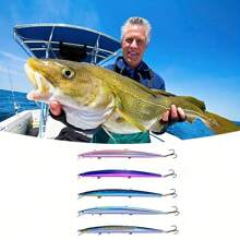 1pc Fishing Lure 18cm/7.1in Floating Long Minnow Sea Artificial Sea Fishing Bait