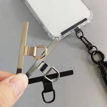 1pc Stainless Steel Lanyard Connector, Phone Anti-Lost Safety Strap Buckle Pad For Phone Case - Durable And Safe Accessory