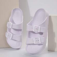 Comfortable Women's Sandals - EVA With Double Buckle, Ideal For Summer Dresses