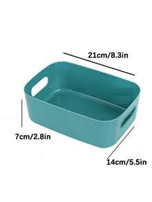 1 件桌面收纳盒矩形办公桌钥匙化妆品收纳盒收纳篮厨房收纳储物盒杂物收纳盒储物篮塑料零食家用厨房收纳盒多种颜色四种尺寸 - 彩色 - 查看 8