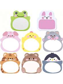 1/2/5/10PCS Frog Sticky Notes Kawaii Frogs Sticky Notes Sets, Aesthetic Cute Small Frog Sticky Notes Mini Animal Self-Stick Notes Pads For Frog Lovers Office School Creative Gifts Back To School - Multicolor - View 15