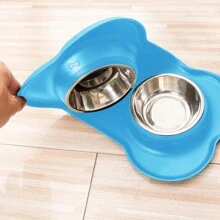 1pc Stainless Steel Anti-Spill Pet Bowls, Food Water Bowls With Stand, Available In Multiple Sizes