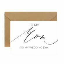 给我妈妈的结婚纪念日/有趣的贺卡/送给朋友，好女友，好姐妹/有趣的卡片/厚纸+信封，圣诞节 - 駝色 - 查看 3